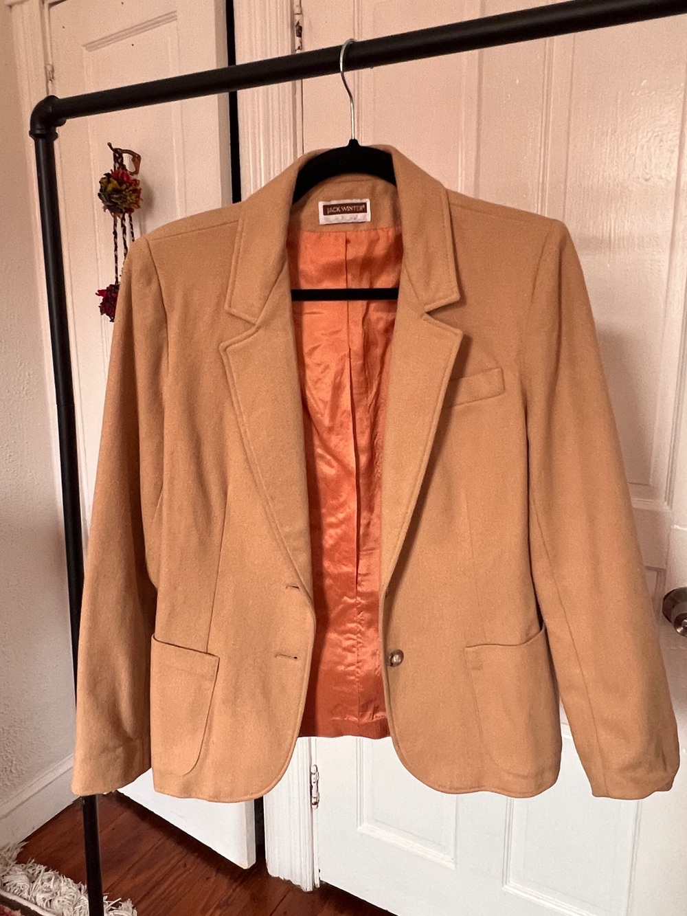 Camel Wool Blazer Jacket